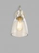 Revival Wall Light, Clear/Polished Nickel