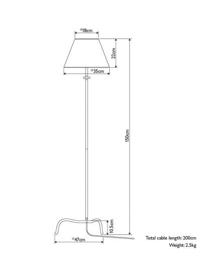 Floor Lamp, Matt Black