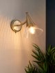 Trumpet Wall Light, Antique Brass